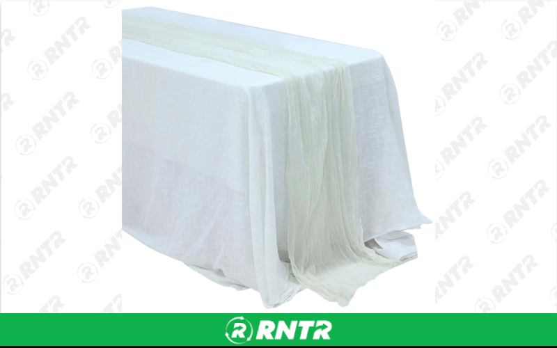 Generic 10ft Cheesecloth Table Runner - Ivory – For rent in robertsville, missouri – A C Event Rentals | RNTR.com – Image 1