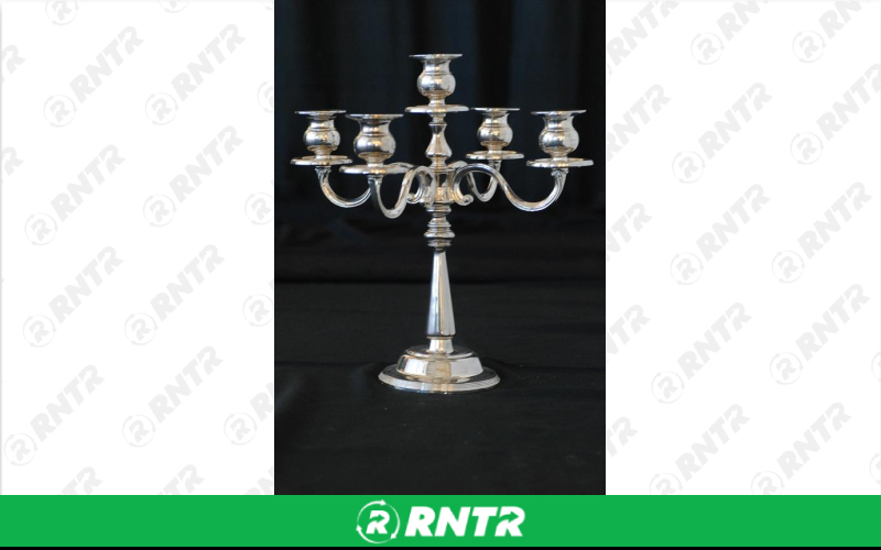Generic CANDELABRA 5 LITE SILVER TABLE – For rent in uniontown, pennsylvania – Fayette Rental Solutions | RNTR.com – Image 1