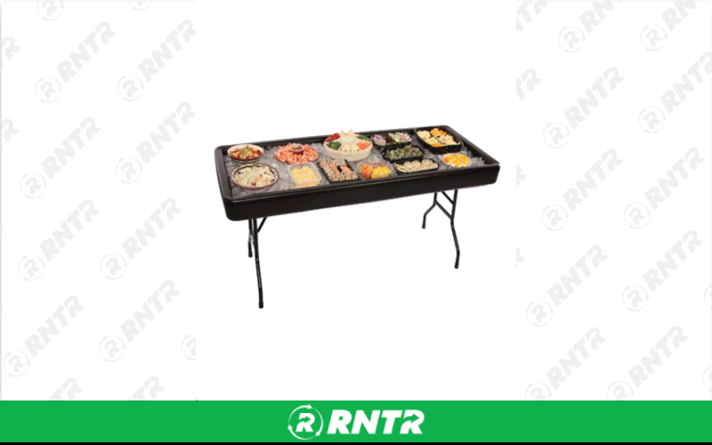 CHILLIN PRODUCTS COOLER -  6' FILL N' CHILL TABLE BLACK – For rent in Maplewood, Minnesota – Hejny Rental | RNTR.com – Image 2 of 2