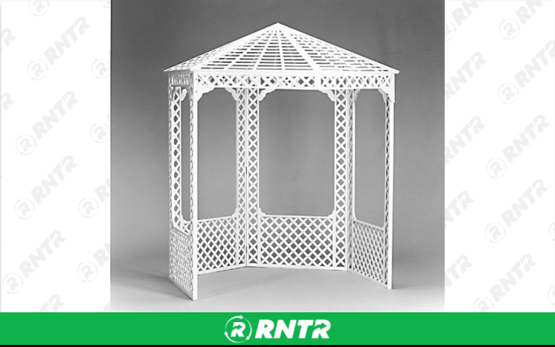Generic GAZEBO WHITE LATTICE WOOD 8'x 8' – For rent in uniontown, pennsylvania – Fayette Rental Solutions | RNTR.com – Image 1