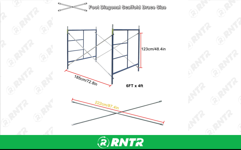 Generic SCAFFOLD BRACE 4X7 – For rent in uniontown, pennsylvania – Fayette Rental Solutions | RNTR.com – Image 1