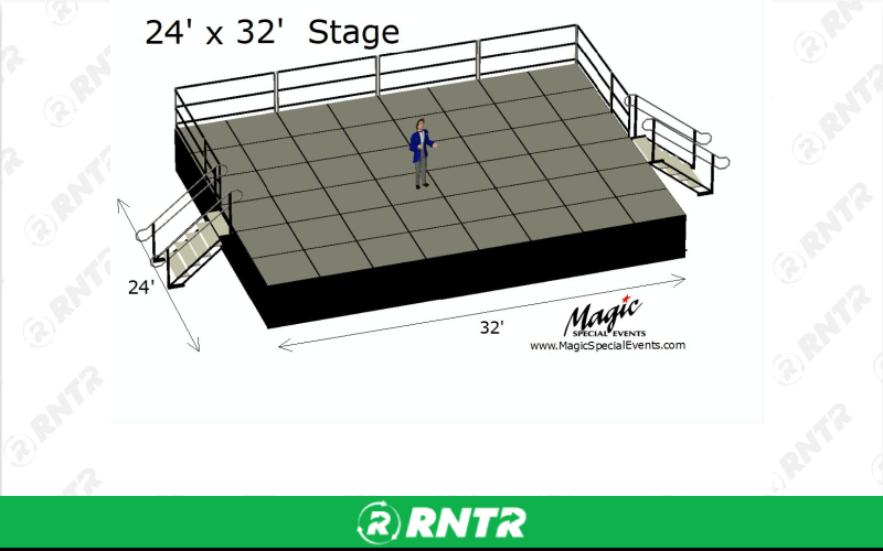 Generic STAGE 32' ALUMINUM 24 WIDE – For rent in Uniontown, Pennsylvania – Fayette Rental Solutions | RNTR.com – Image 1