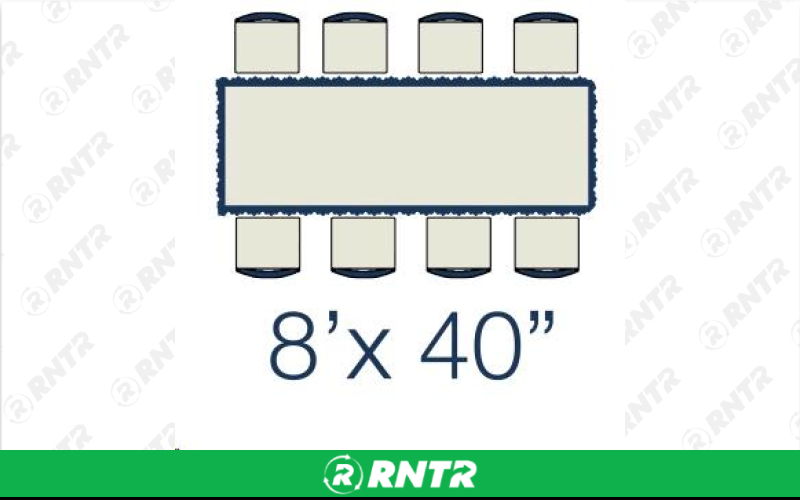 MCCOURT TABLE -  RECTANGULAR 8' – For rent in maplewood, minnesota – Hejny Rental | RNTR.com – Image 1