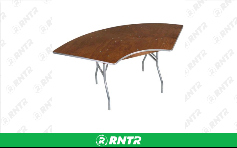 Generic 3' SERPENTINE TABLE – For rent in Mount Airy, North Carolina – Cooke Rentals MA | RNTR.com – Image 1 of 1