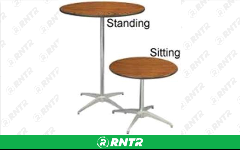 Generic 30 COCKTAIL TABLE-WOOD TOP – For rent in Mount Airy, North Carolina – Cooke Rentals MA | RNTR.com – Image 2 of 2