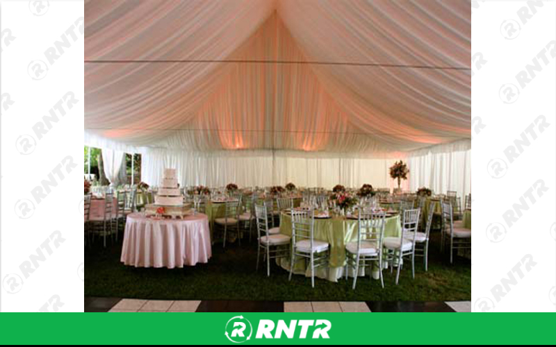 Generic 40x90 Gathered Tent Liner – For rent in Portland, Oregon – Peter Corvallis Productions | RNTR.com – Image 1 of 1