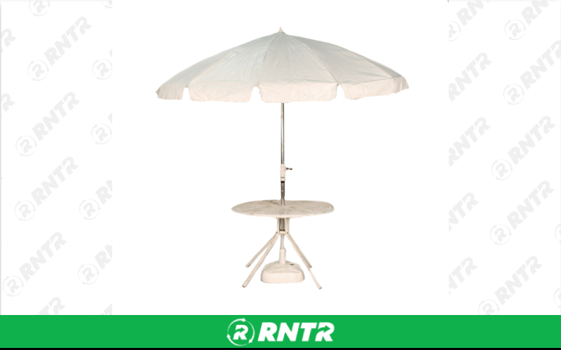 Generic 42 Wire Mesh Umbrella Table - 9ft Market Chocolate – For rent in Portland, Oregon – Peter Corvallis Productions | RNTR.com – Image 3 of 3