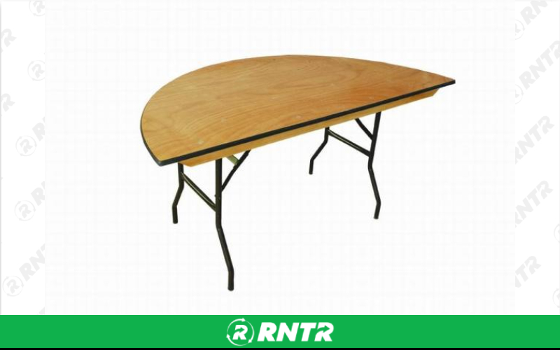 Generic 5' ROUND HALF TABLE – For rent in Mount Airy, North Carolina – Cooke Rentals MA | RNTR.com – Image 1 of 1