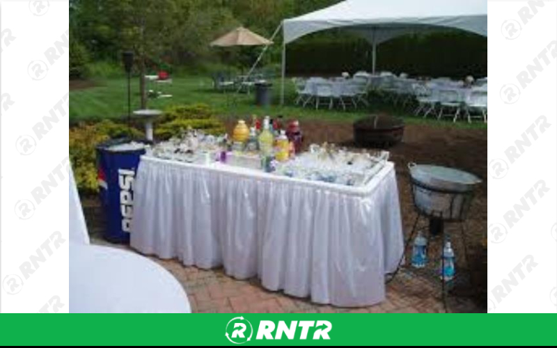 Generic 6' FILL'N'CHILL TABLE WHITE – For rent in Mount Airy, North Carolina – Cooke Rentals MA | RNTR.com – Image 3 of 3