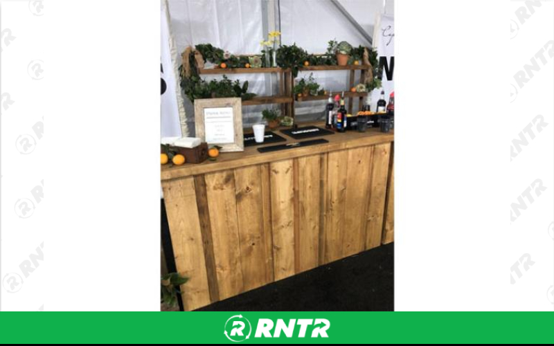 Generic 6' HONEY WOOD BAR – For rent in Fresno, California – Expo Party Rentals | RNTR.com – Image 1