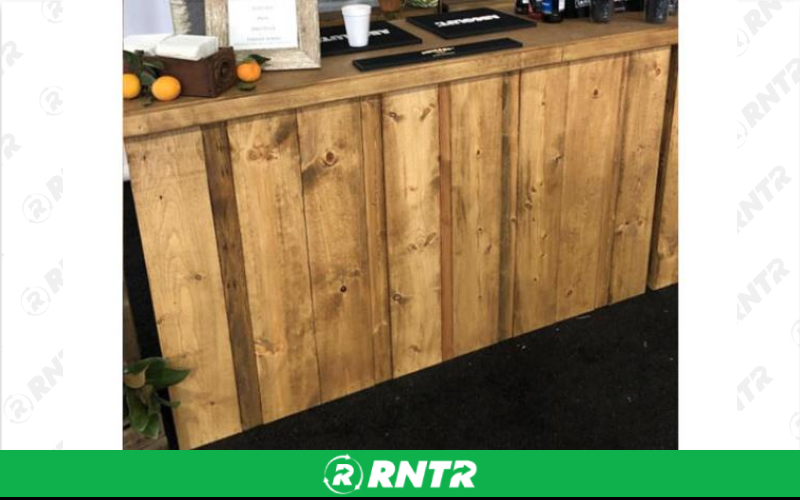 Generic 6' HONEY WOOD BAR – For rent in Fresno, California – Expo Party Rentals | RNTR.com – Image 2 of 2