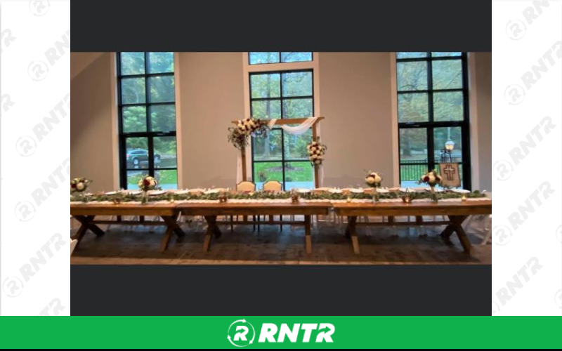 Generic 8' FARMHOUSE TABLE – For rent in Mount Airy, North Carolina – Cooke Rentals MA | RNTR.com – Image 3 of 3