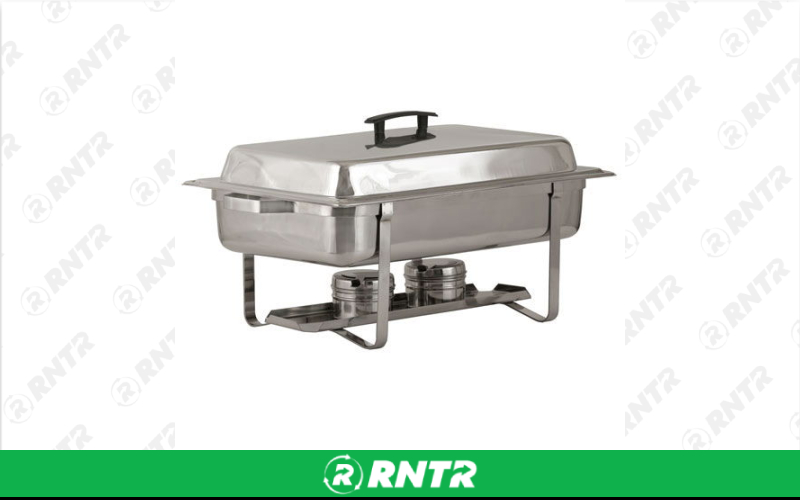Generic 8QT SS RECTANGLE CHAFER – For rent in Mount Airy, North Carolina – Cooke Rentals MA | RNTR.com – Image 1 of 1