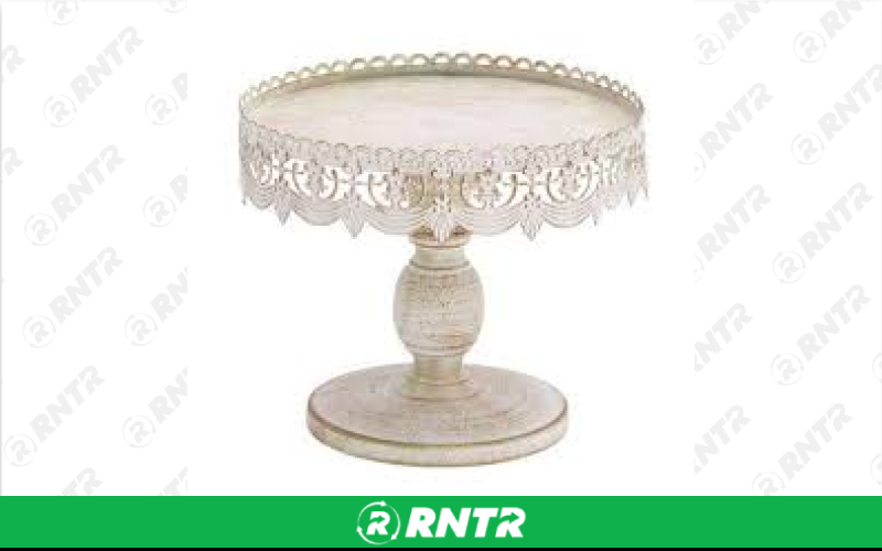 Generic ANTIQUE WHITE 10 RD. CAKE STAND – For rent in Mount Airy, North Carolina – Cooke Rentals MA | RNTR.com – Image 1 of 1
