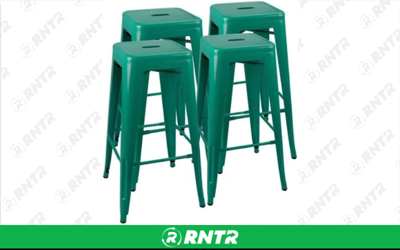 Generic BARSTOOL - GREEN METAL – For rent in Fresno, California – Expo Party Rentals | RNTR.com – Image 1 of 1