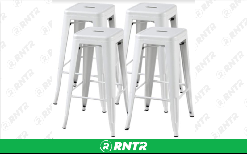 Generic BARSTOOL - WHITE METAL – For rent in Fresno, California – Expo Party Rentals | RNTR.com – Image 1 of 1