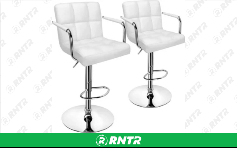 Generic BARSTOOL - WHITE VINYL W/ BACK – For rent in Fresno, California – Expo Party Rentals | RNTR.com – Image 1 of 1