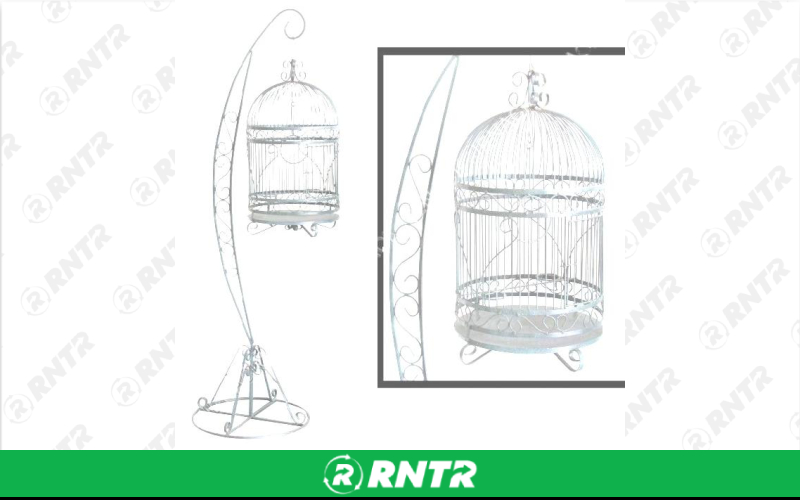Generic BIRD CAGE - WHITE IRON W/ STAND – For rent in Mount Airy, North Carolina – Cooke Rentals MA | RNTR.com – Image 1 of 1