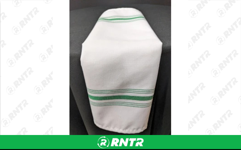  Bistro Stripe Napkin Linen - Green Stripe Bistro Napkin - White with Burgundy Stripe – For rent in englewood, colorado – Allwell Rents | RNTR.com – Image 1