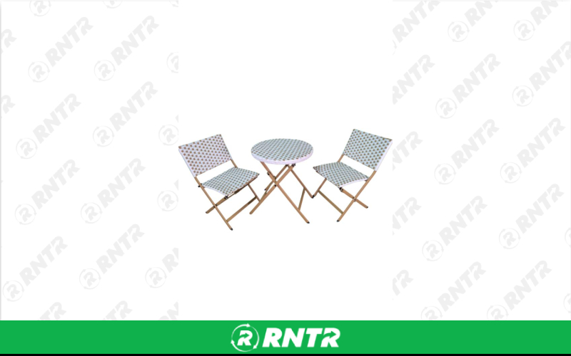 Generic BISTRO - WHITE & TAN WICKER SET – For rent in Fresno, California – Expo Party Rentals | RNTR.com – Image 1 of 1