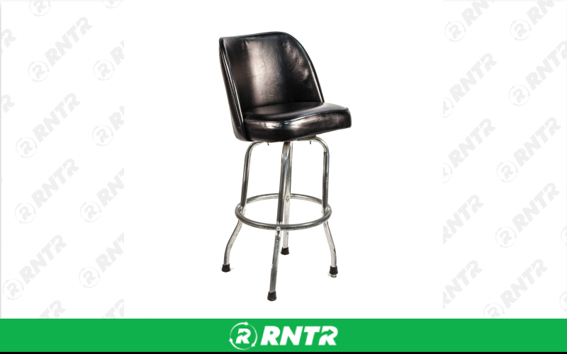 Generic Black Leather Bar Stool – For rent in Portland, Oregon – Peter Corvallis Productions | RNTR.com – Image 1 of 1