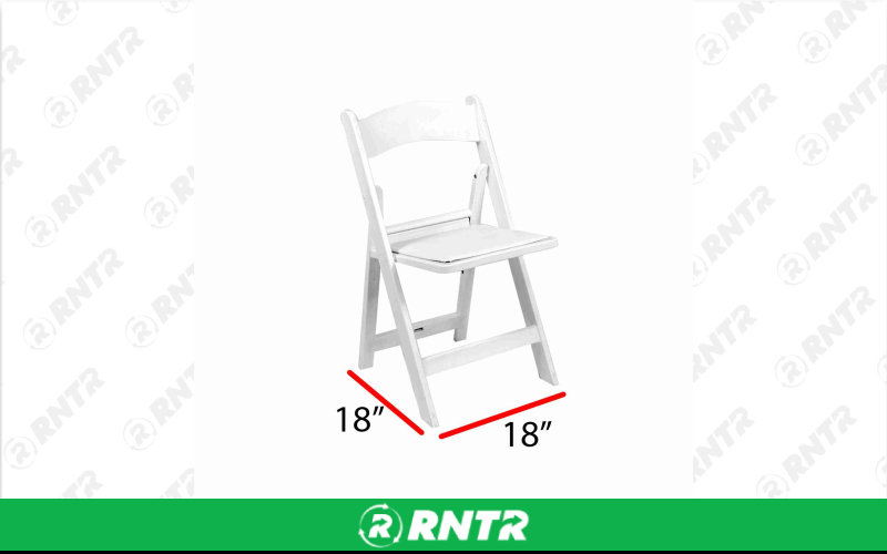 Generic Black Resin Folding Chair with Padded Seat – For rent in Portland, Oregon – Peter Corvallis Productions | RNTR.com – Image 2 of 2