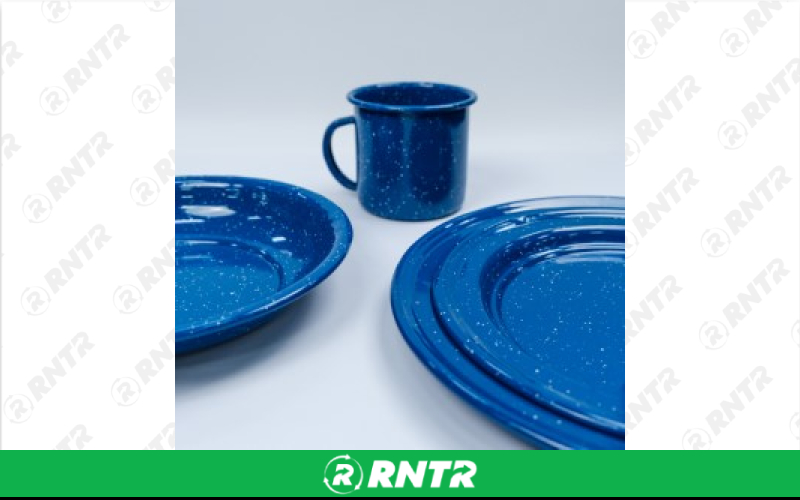 Blue Enamel Metal Collection - Cereal Bowl 7.75in – For rent in Englewood, Colorado – Allwell Rents | RNTR.com – Image 1