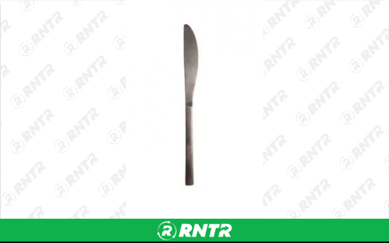 Generic BRUSHED BLACK DINNER KNIFE – For rent in Mount Airy, North Carolina – Cooke Rentals MA | RNTR.com – Image 1 of 1