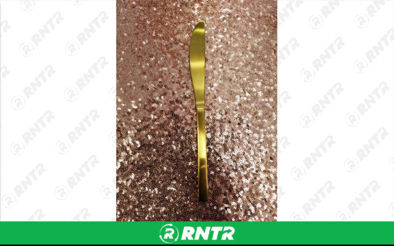 Generic BRUSHED GOLD DINNER KNIFE – For rent in Mount Airy, North Carolina – Cooke Rentals MA | RNTR.com – Image 1 of 1