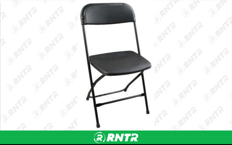 Generic CHAIR BLACK FOLDING – For rent in Mount Airy, North Carolina – Cooke Rentals MA | RNTR.com – Image 1 of 1