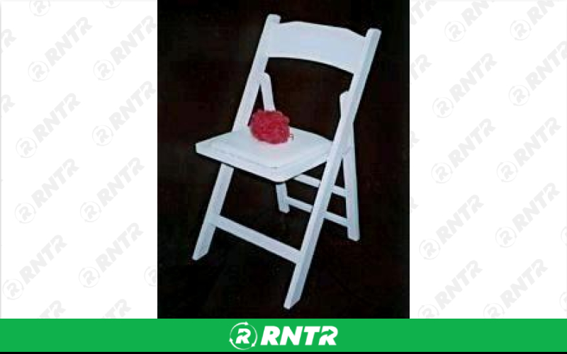 Generic CHAIR WHITE PADDED RESIN – For rent in Mount Airy, North Carolina – Cooke Rentals MA | RNTR.com – Image 1 of 2