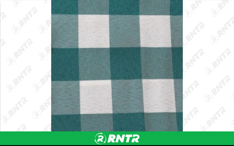  Check Linen - Teal And White - 120in Round – For rent in Englewood, Colorado – Allwell Rents | RNTR.com – Image 1 of 1