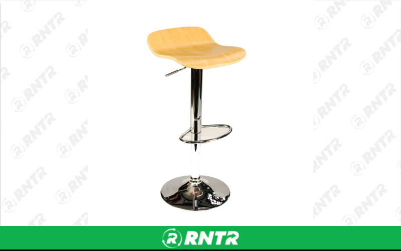 Generic Chrome Wood Flat Seat Bar Stool – For rent in Portland, Oregon – Peter Corvallis Productions | RNTR.com – Image 1 of 1