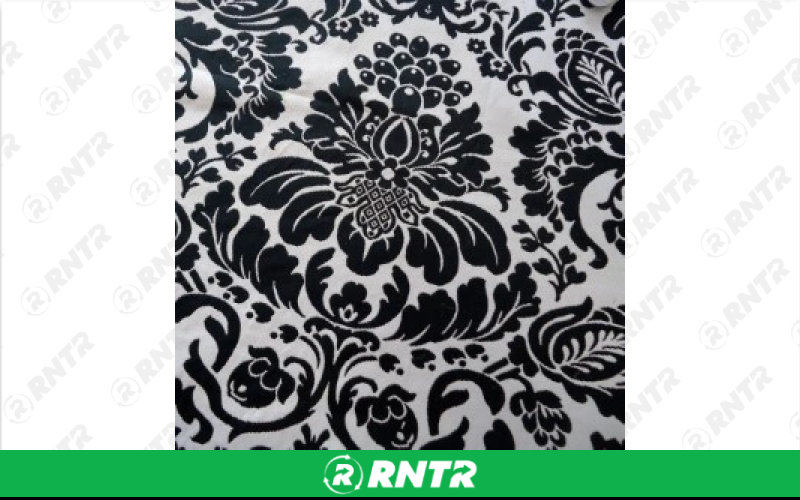  DamaskLinen - Fleur Black and White - 120in Round – For rent in englewood, colorado – Allwell Rents | RNTR.com – Image 1