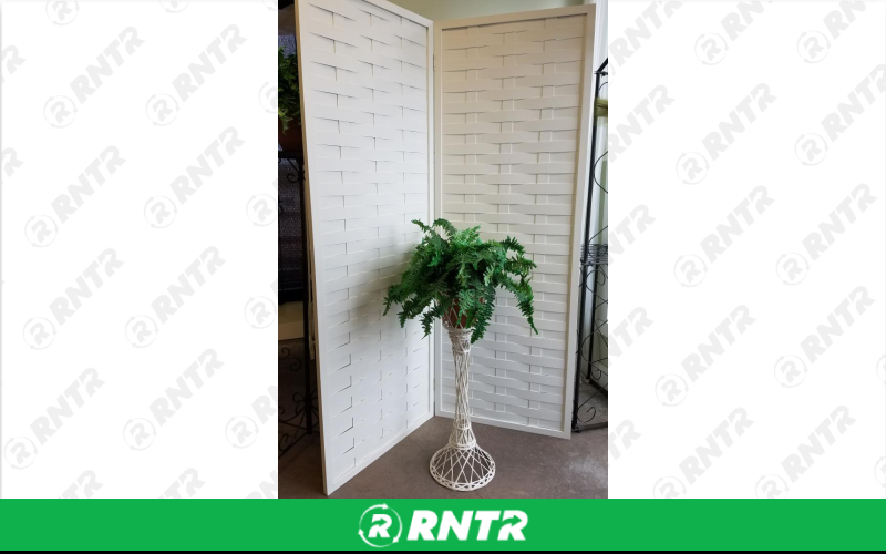 Generic DIVIDER WHITE WOVEN-WOOD 2-PANEL – For rent in Mount Airy, North Carolina – Cooke Rentals MA | RNTR.com – Image 1 of 1