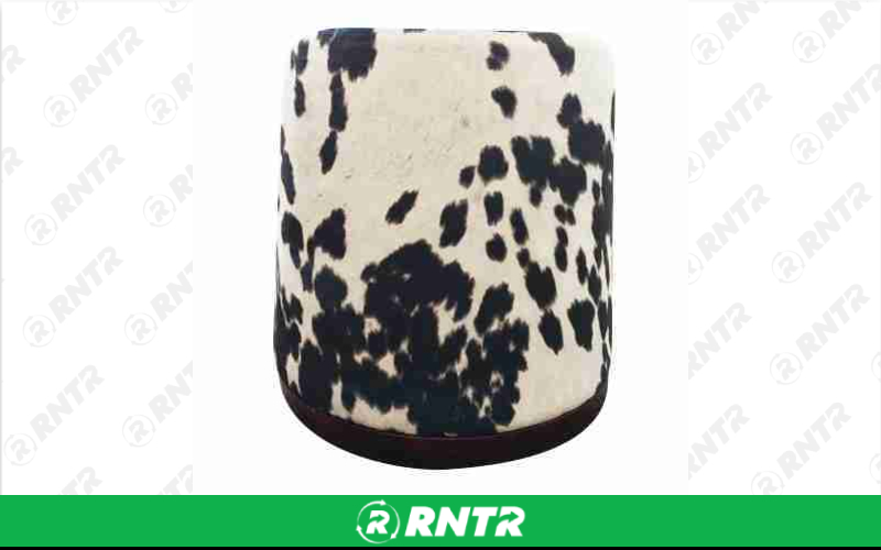 Generic Faux Cowhide Stool – For rent in Portland, Oregon – Peter Corvallis Productions | RNTR.com – Image 1 of 1