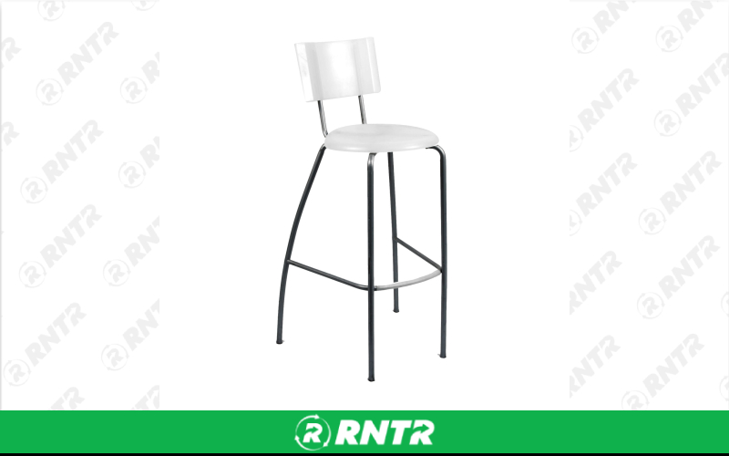 Generic Frosted Acrylic White Bar Stool – For rent in Portland, Oregon – Peter Corvallis Productions | RNTR.com – Image 1 of 1