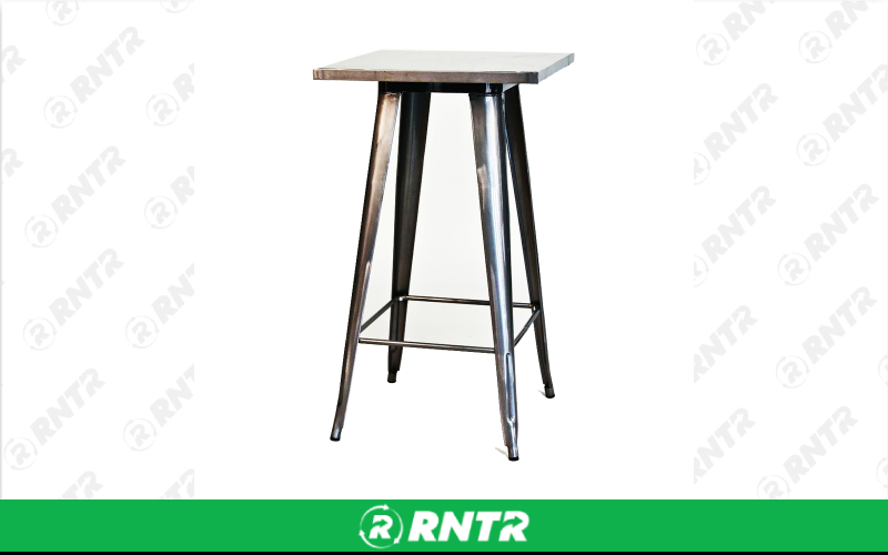 Generic Galvanized Bistro Table – For rent in Portland, Oregon – Peter Corvallis Productions | RNTR.com – Image 1 of 1