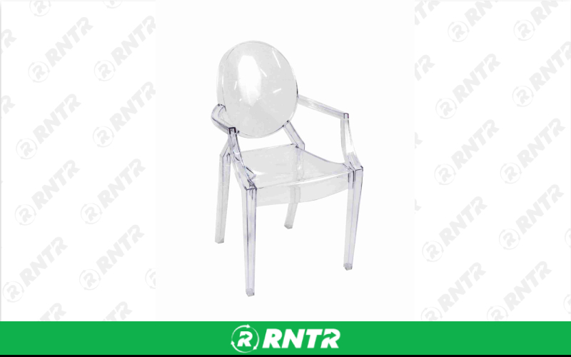 Generic Ghost Chair with Arms – For rent in Portland, Oregon – Peter Corvallis Productions | RNTR.com – Image 1 of 1