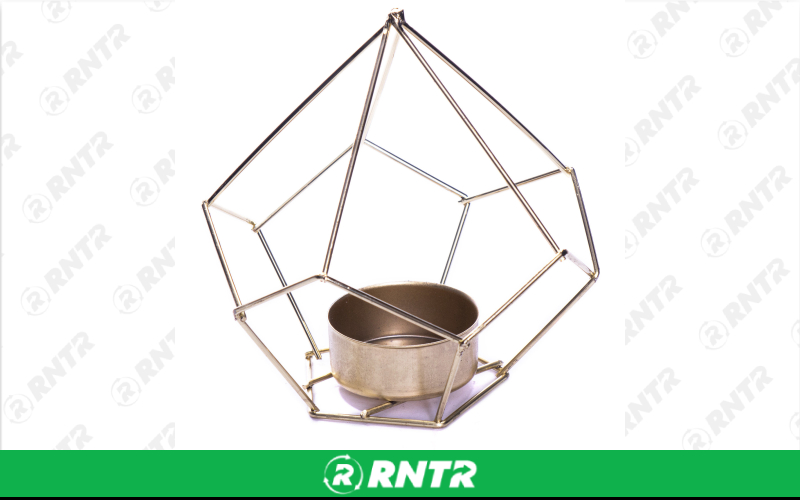Generic Gold Geometric Diamond Wire Votive – For rent in Portland, Oregon – Peter Corvallis Productions | RNTR.com – Image 1