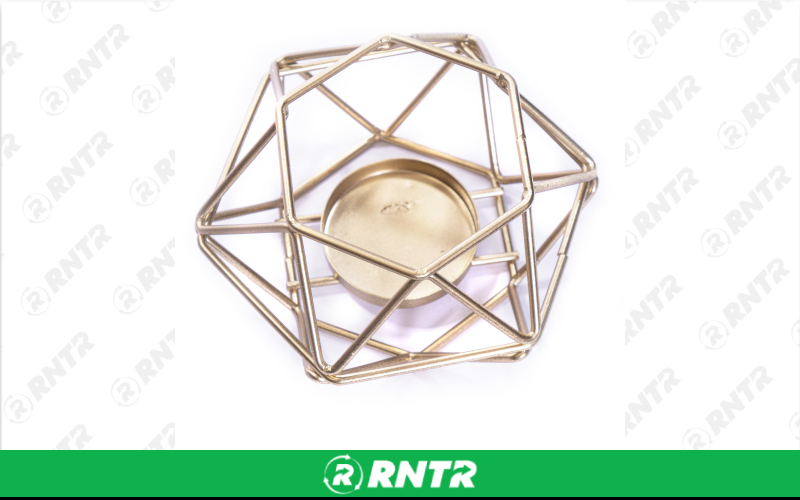 Generic Gold Geometric Hexagon Votive – For rent in Portland, Oregon – Peter Corvallis Productions | RNTR.com – Image 1
