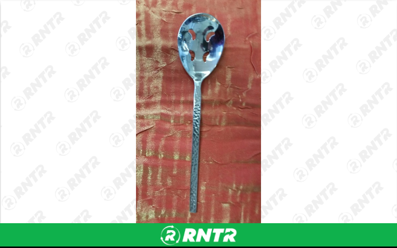 Generic HAMMERED PIERCED SPOON 10 – For rent in Mount Airy, North Carolina – Cooke Rentals MA | RNTR.com – Image 1 of 1