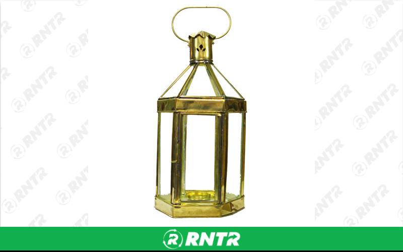 Generic Hexagon Brass Lantern – 12 – For rent in Portland, Oregon – Peter Corvallis Productions | RNTR.com – Image 1