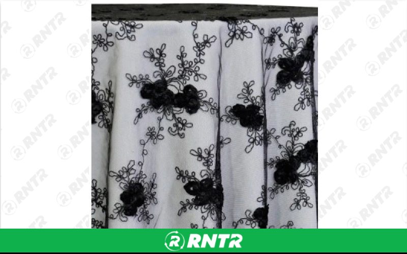  Lace Linen - Baby Rose Black - 84in x 84in Overlay – For rent in englewood, colorado – Allwell Rents | RNTR.com – Image 1