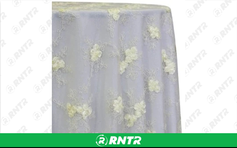  Lace Linen - Baby Rose Ivory - 84in x 84in Overlay – For rent in englewood, colorado – Allwell Rents | RNTR.com – Image 1