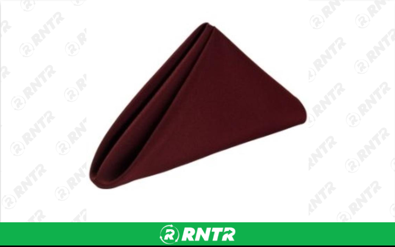 Generic LINEN VANTAGE 20x20 BURGUNDY NAPKIN – For rent in Fresno, California – Expo Party Rentals | RNTR.com – Image 1 of 2