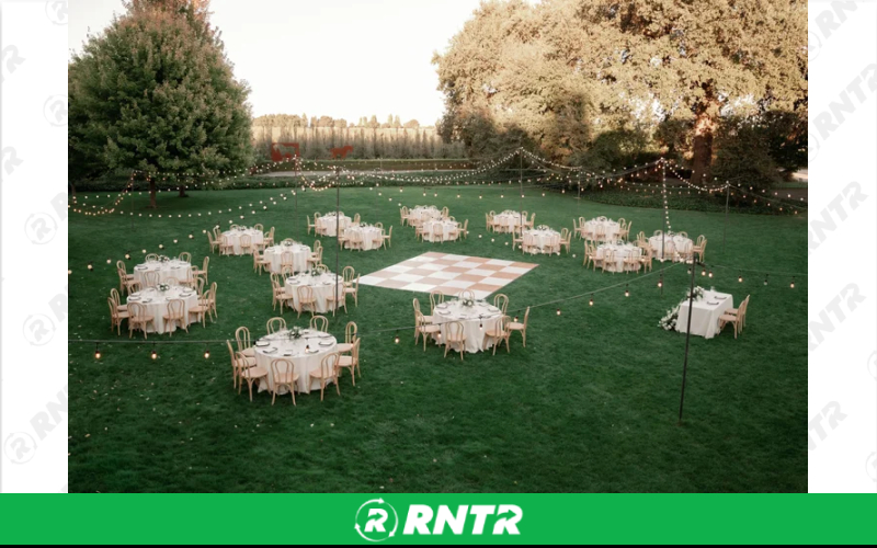 First Dance Maple and White Checkered Dance Floor - 3' x 3' Panel – For rent in Rocklin, California – First Dance Dance Floors | RNTR.com – Image 3 of 3