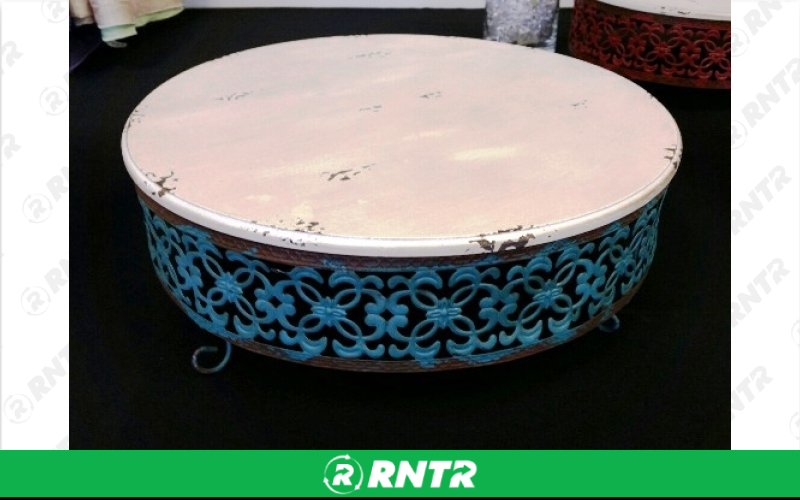 Generic METAL 16 RD CAKE STAND - BLUE – For rent in Mount Airy, North Carolina – Cooke Rentals MA | RNTR.com – Image 1 of 1