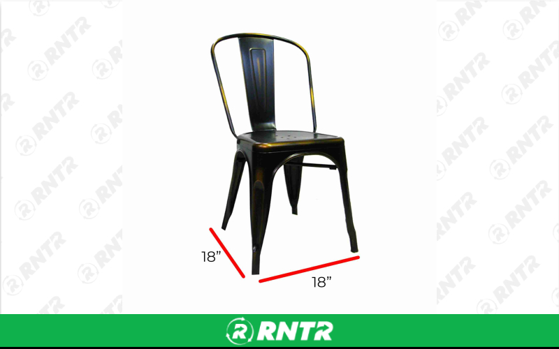 Generic Metal Bronze Cafe Chair – For rent in Portland, Oregon – Peter Corvallis Productions | RNTR.com – Image 2 of 2