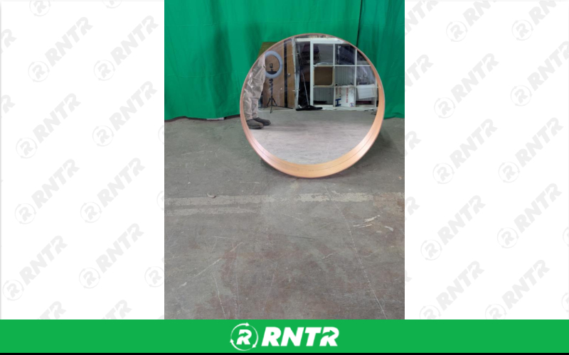 Generic MIRROR - ROUND WOOD FRAME DECOR WALL – For rent in Fresno, California – Expo Party Rentals | RNTR.com – Image 1 of 1